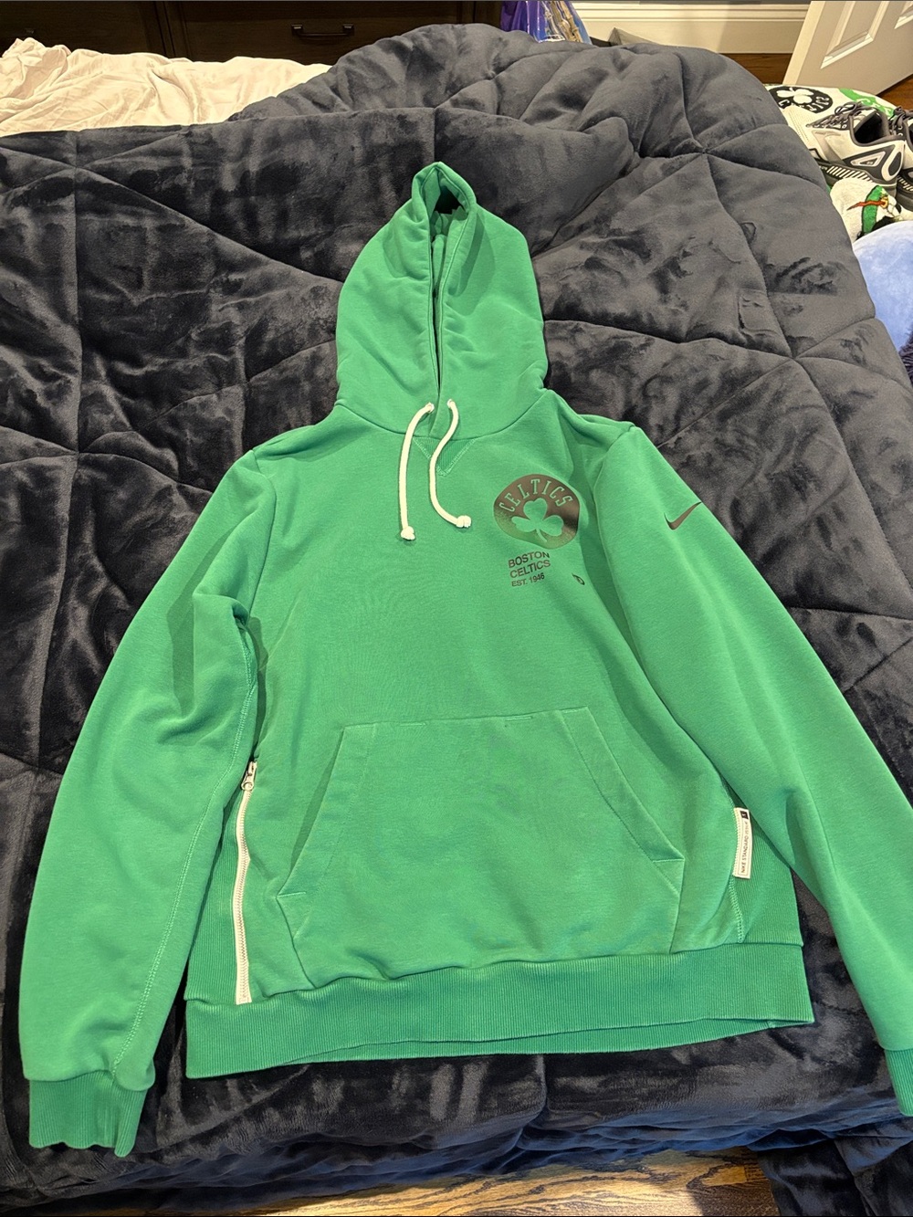 Nike Green Boston Celtics Crewneck Hoodie